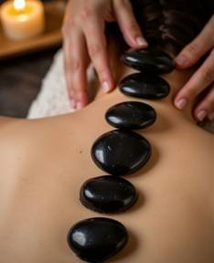 Massage 4 mains et pierres chaudes